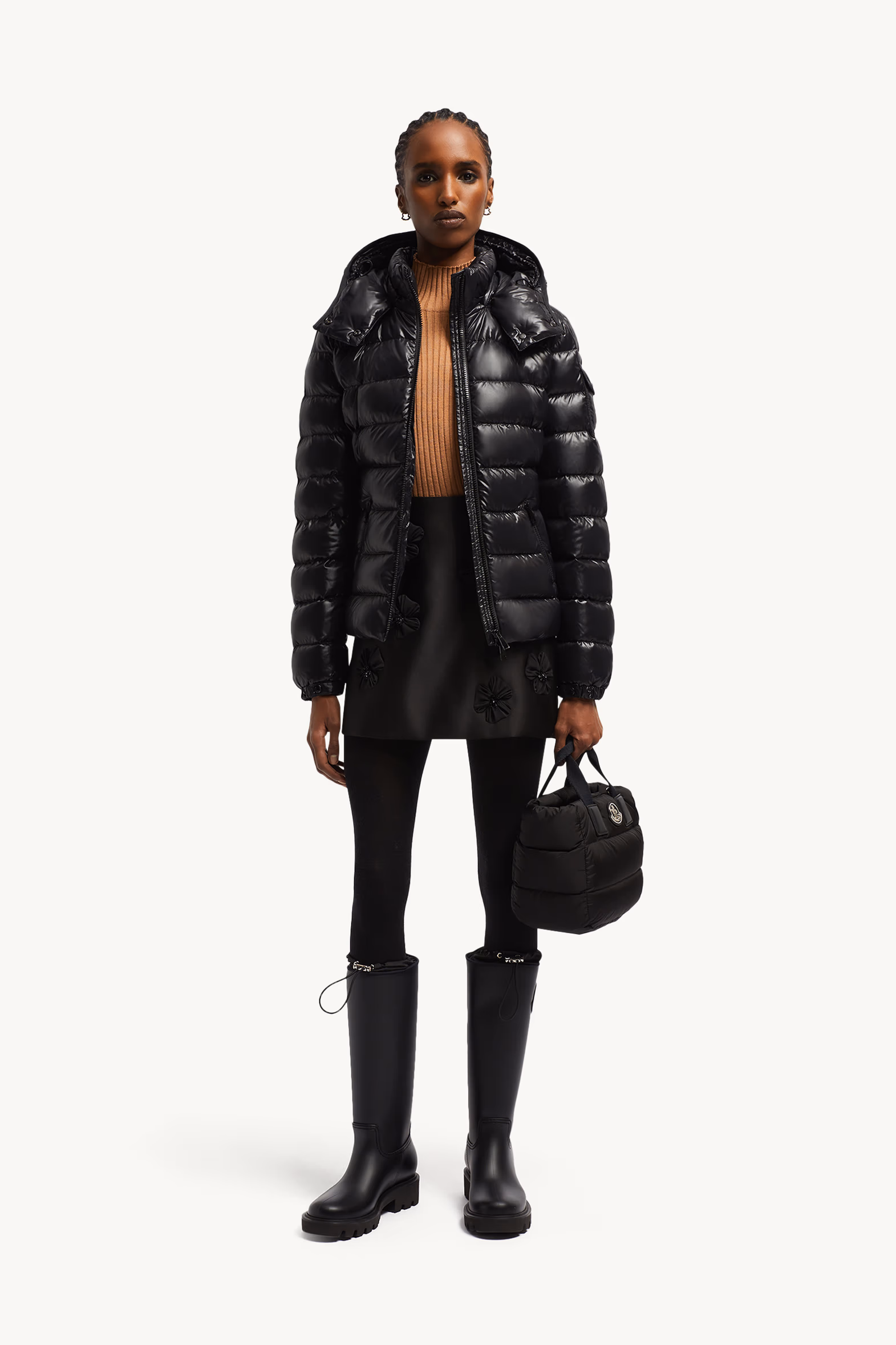 Doudoune courte à capuche Bady Femmes Noir Moncler 0